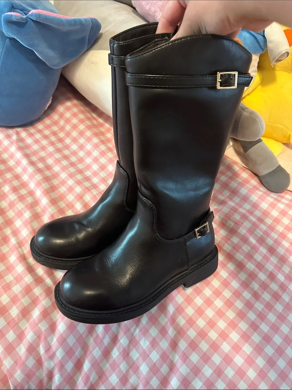 Kids Black Tall Boots